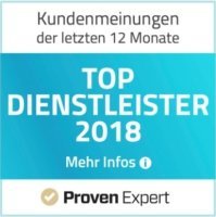 Proven Expert Top Dienstleister 2018