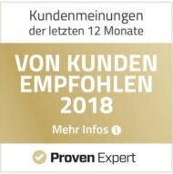 Proven Expert Top Empfehlung 2018